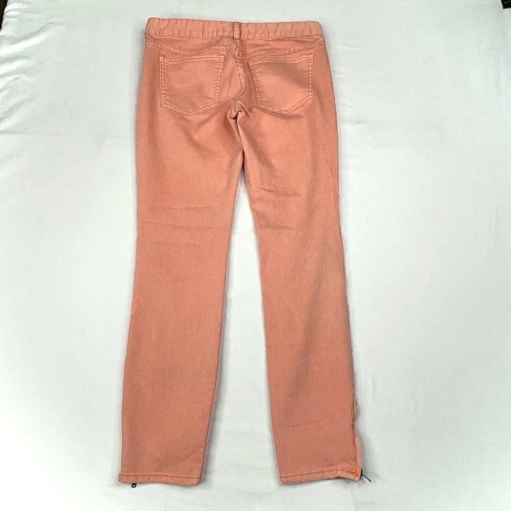 FREE PEOPLE Orange Ankle Zip Skinny Jean